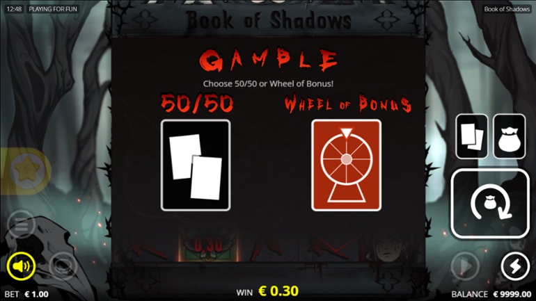 Book of Shadows - Gamble Feature
