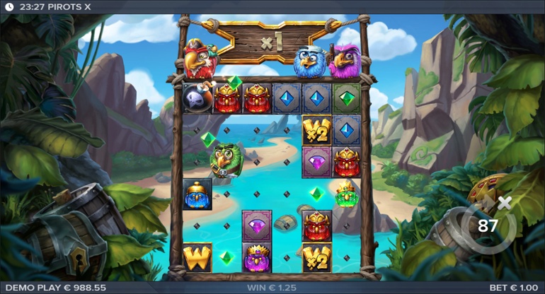 Pirots X slot grid expansion