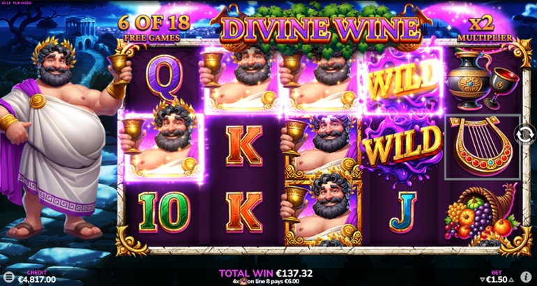Divine Wine slot win
