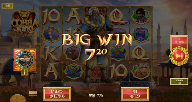 Cobra King - Expanding Wild big win