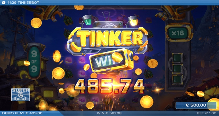 Tinkerbot slot - Huge win