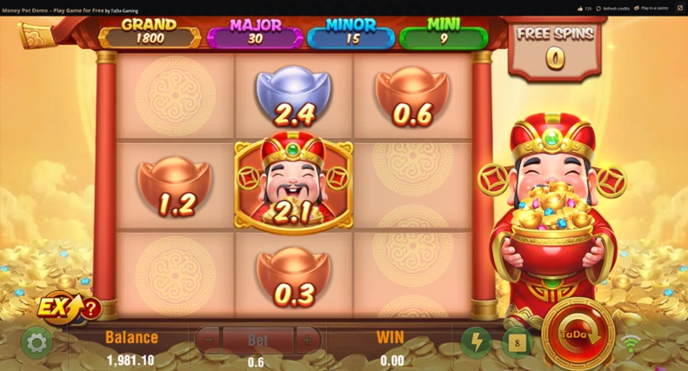 Money Pot - Golden Lock Respin feature