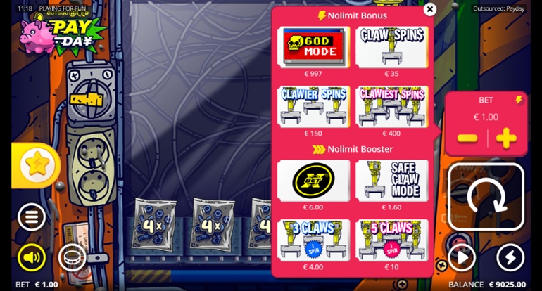 Outsourced: Payday - Extra Bet options