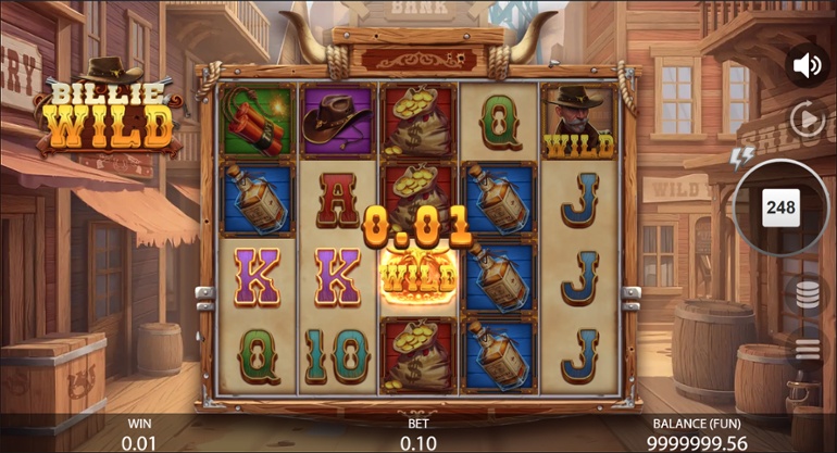 Billie Wild slot - Wild symbol win