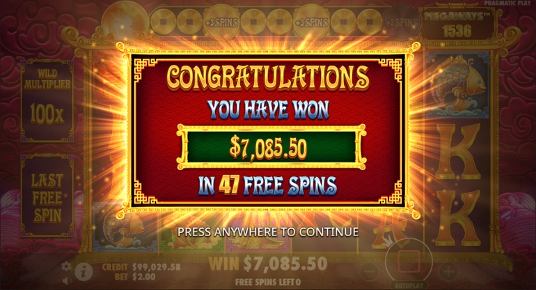 5 Lions Megaways 2 - Free Spins Win