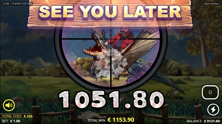 Duck Hunters slot - Win animation sequence