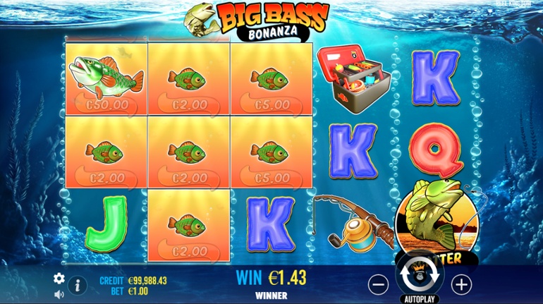 Big Bass Bonanza - Fish symbols win