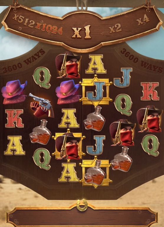 Game grid in Wild Bounty Showdown