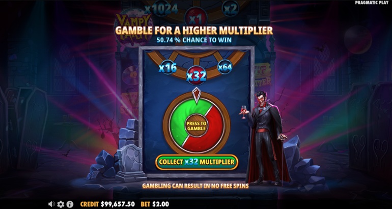 Multiplier Gamble feature - Vampy Party
