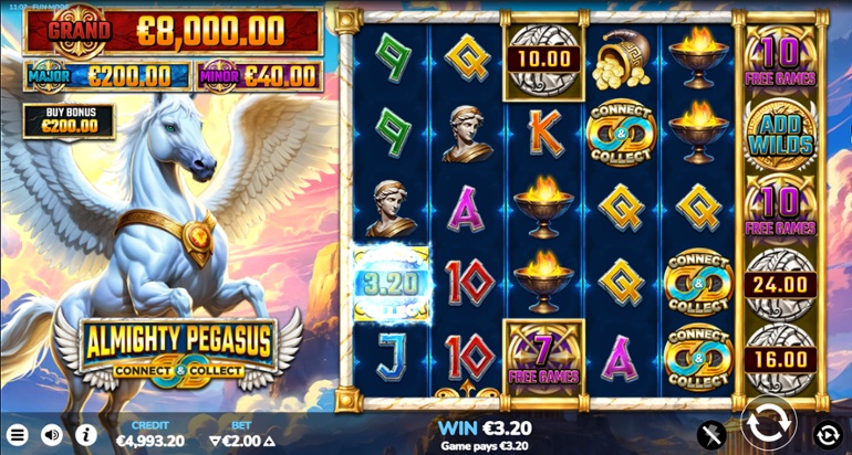 Almighty Pegasus - Connect & Collect symbol win