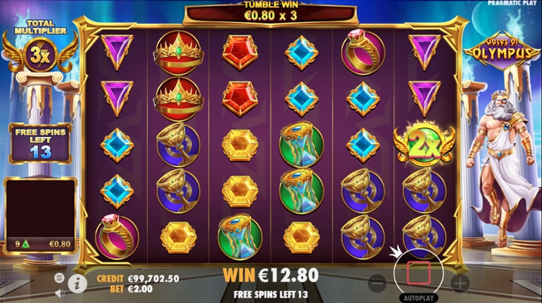 Gates of Olympus - Multiplier win