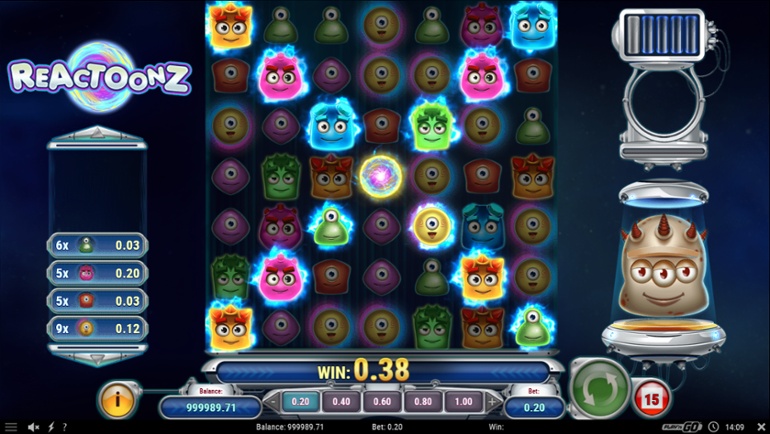 Reactoonz - Quantum Leap bonus feature