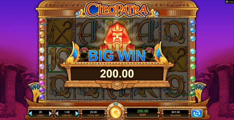 Cleopatra slot big win