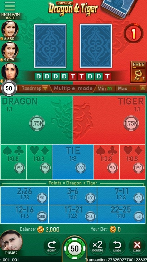 Dragon Tiger game