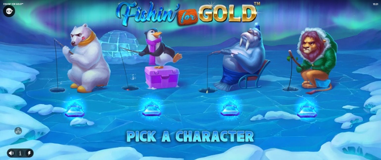 Fishin' For Gold slot - character pick