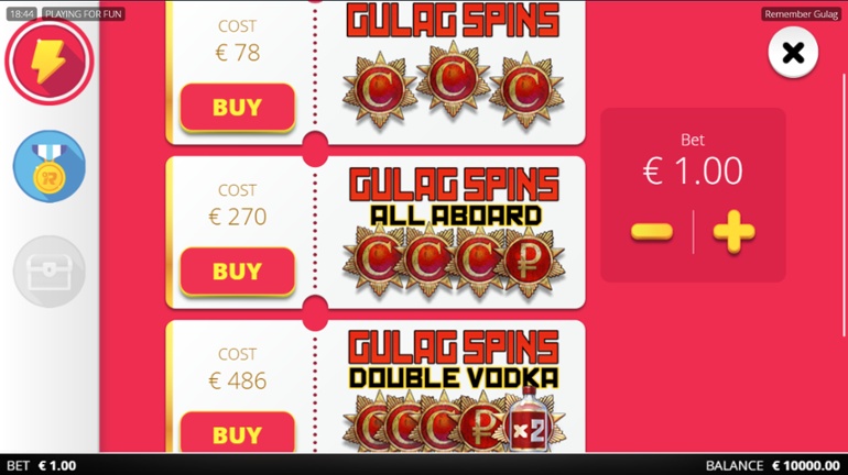 Remember Gulag bonus spins buy-in