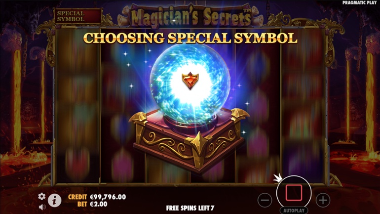 Magician's Secrets - Free Spins Special symbol