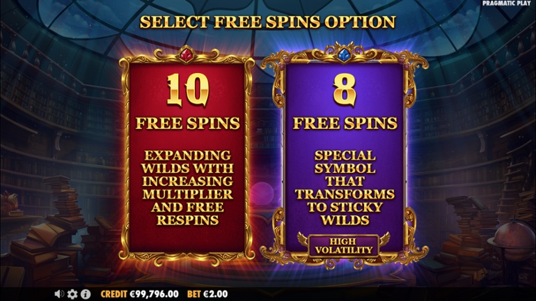 Magician's Secrets - Free Spins options