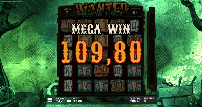 Wanted Dead Or A Wild - Feature Mega Win
