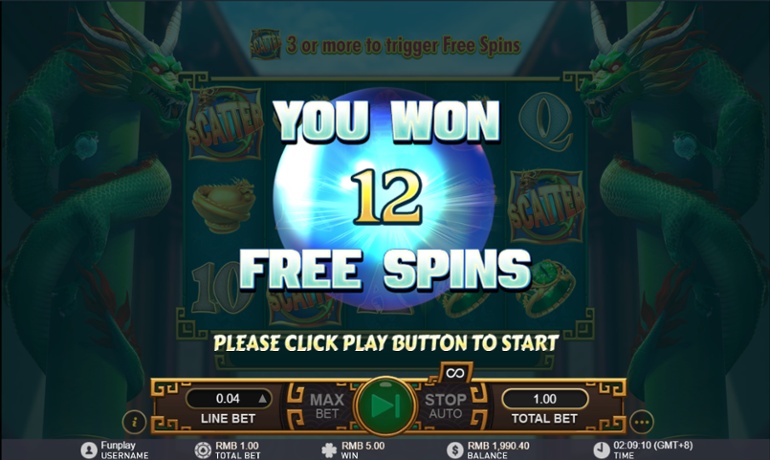 Fortune Dragon - Free Spins feature