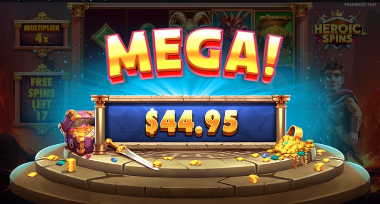 Heroic Spins slot Mega Win