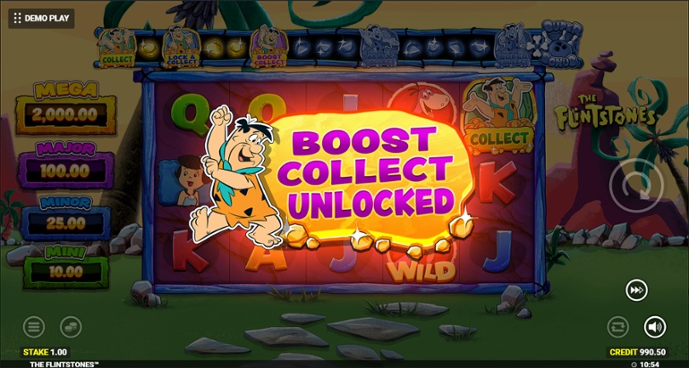 The Flintstones slot Boost Collect symbol unlocked