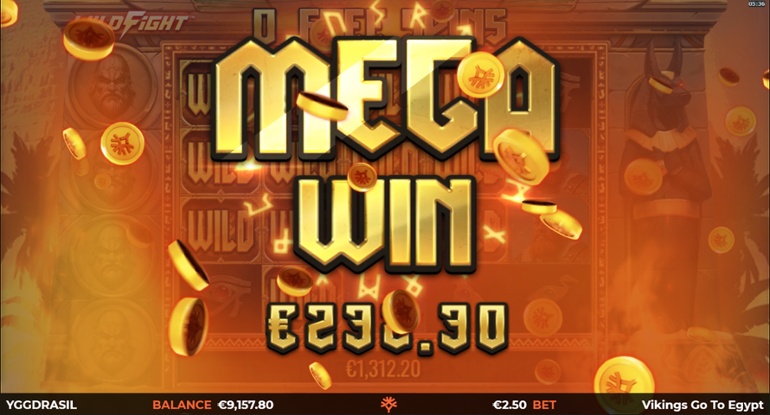 Vikings Go To Egypt Wild Fight - Mega Win