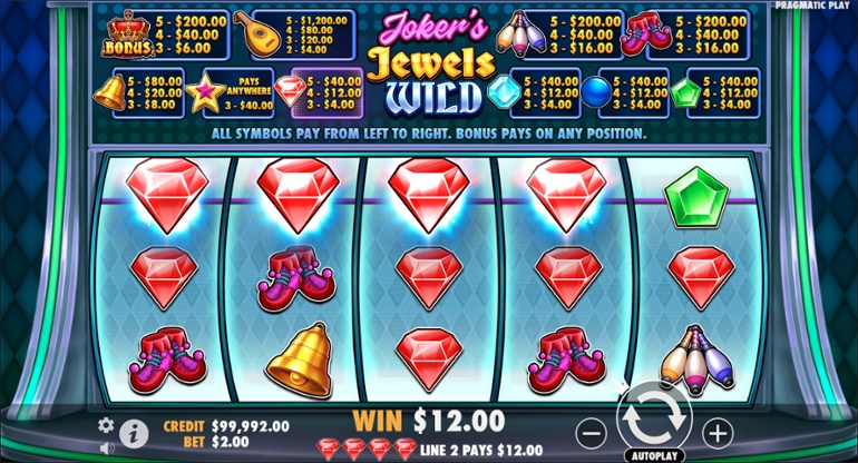 Joker's Jewels Wild slot win
