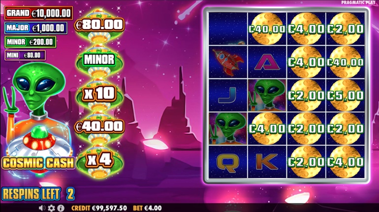 Cosmic Respin feature in Cosmic Cash