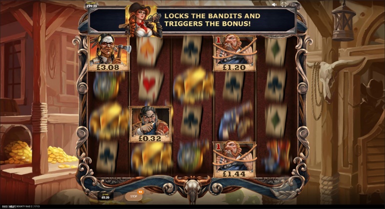Bounty Raid 2 with sticky Bandit symbols